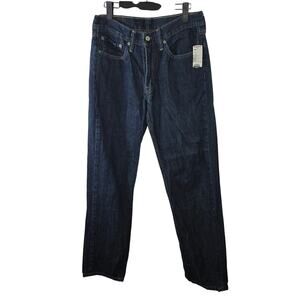 Levi's 514 Dark Wash Straight Leg Blue Denim Jeans Size W31 L32 Actual L30 NWT
